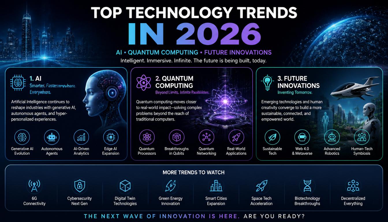 Top Technology Trends in 2026: AI, Quantum Computing & Future Innovations