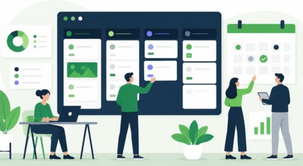 Project management software for small teams task board