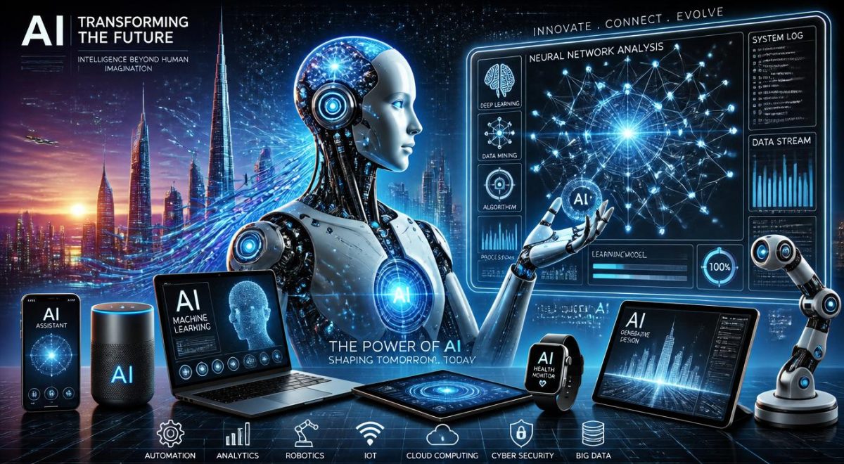 Illustration of artificial intelligence in technology