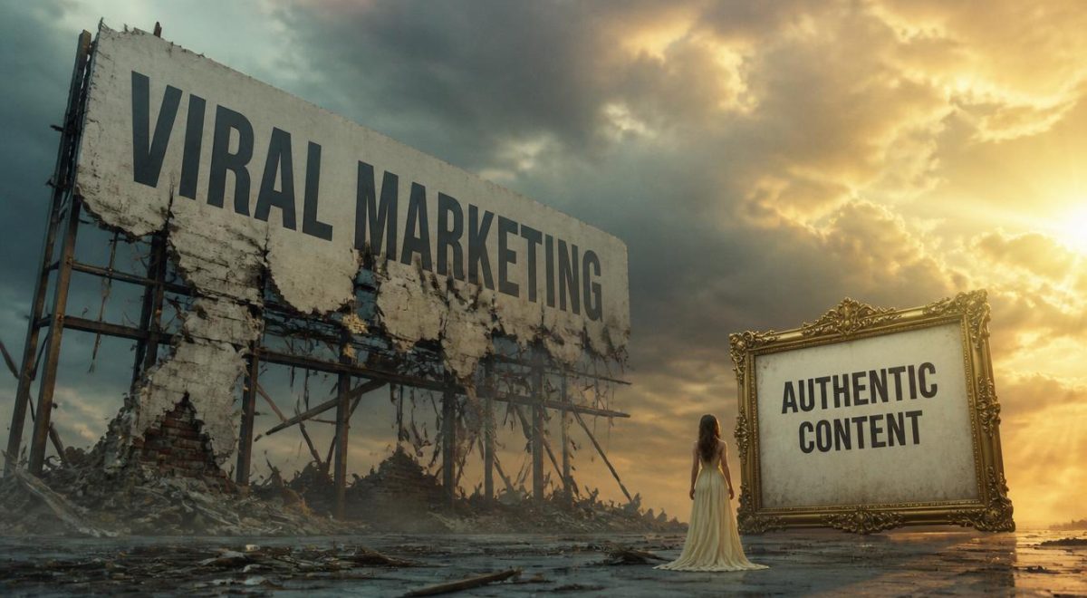 Creator practicing authentic content marketing